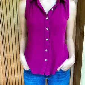 Sleeveless Button-down with Open Back